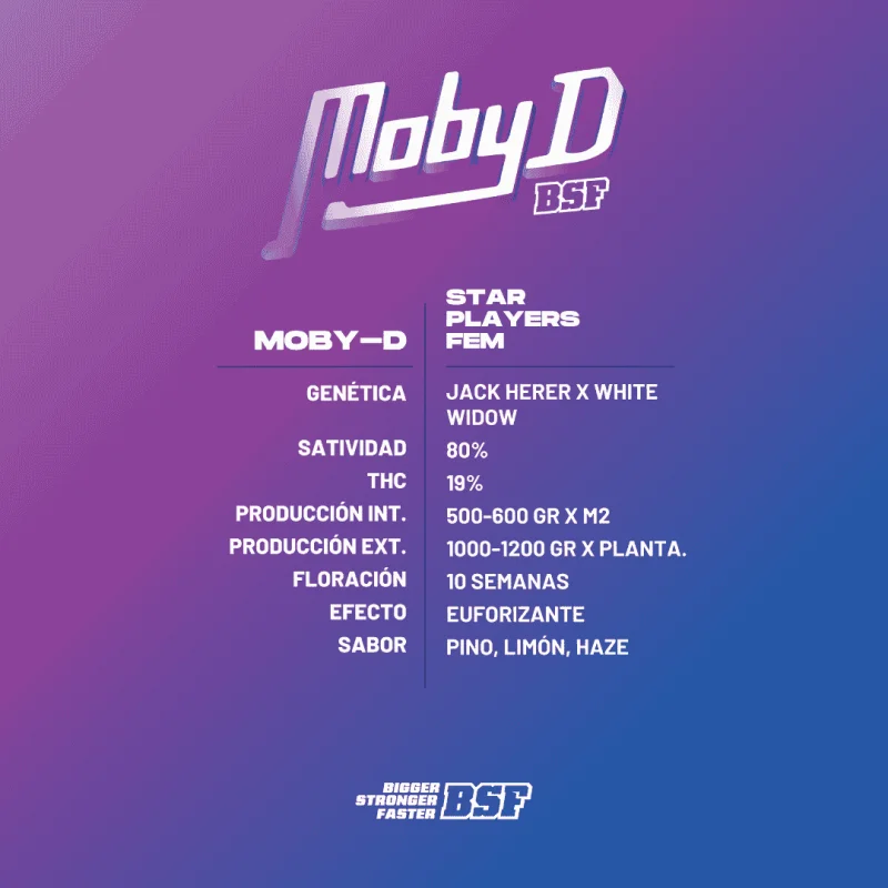 Moby D | BSF Seeds the No.1 seed bank in Spain and Europe